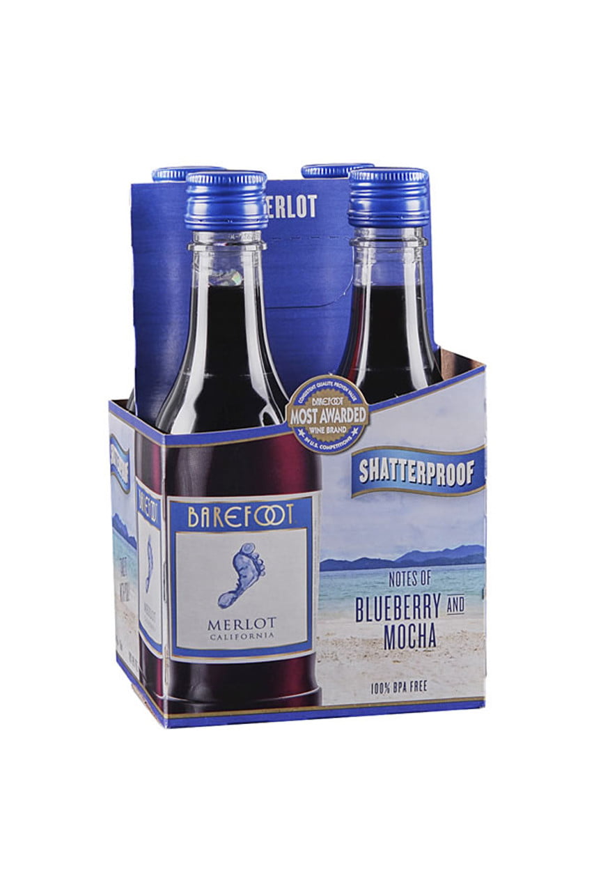 Barefoot – Merlot 4pk 187mL