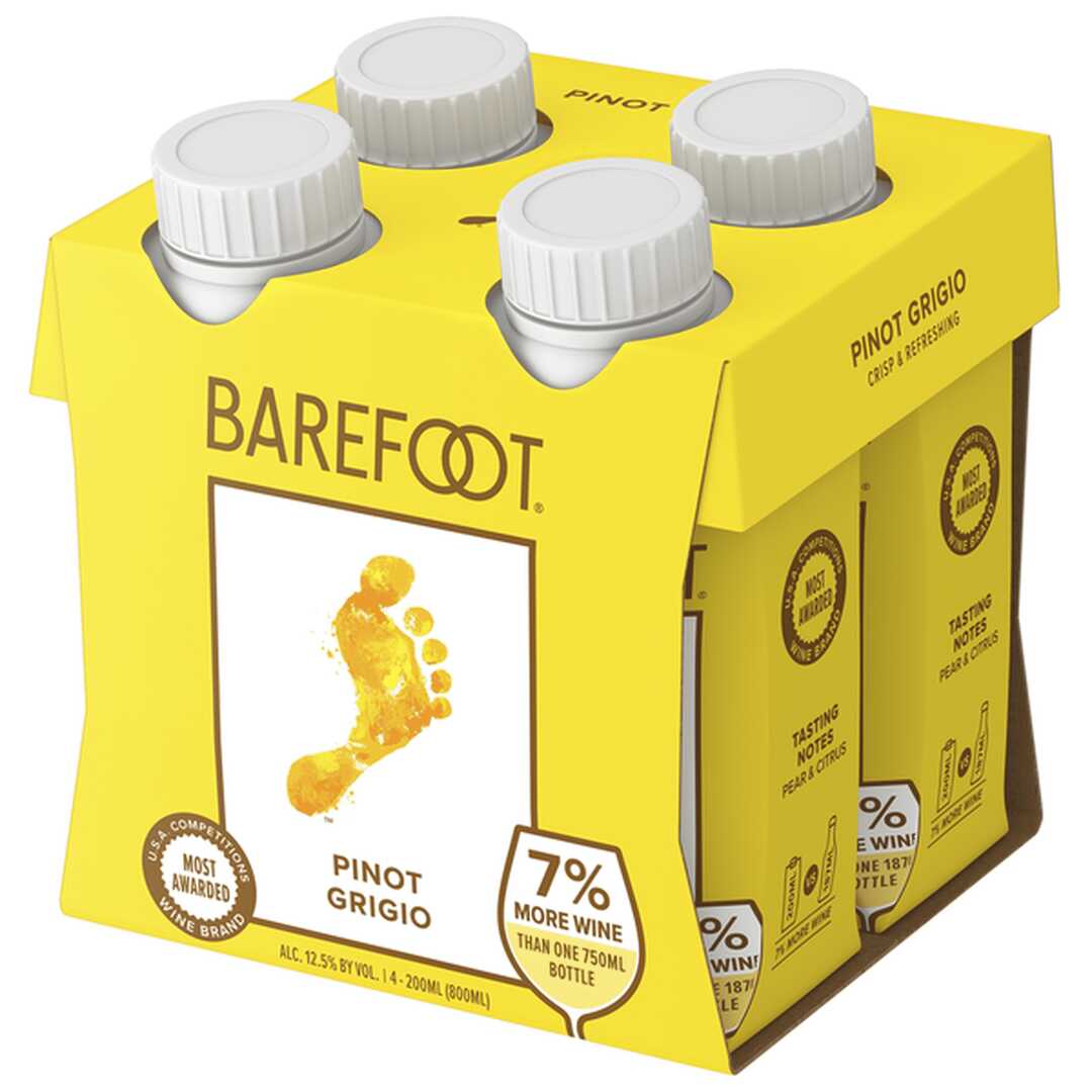 Barefoot – Pinot Grigio 4pk 200mL