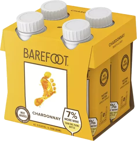 Barefoot – Chardonnay 4pk 200mL