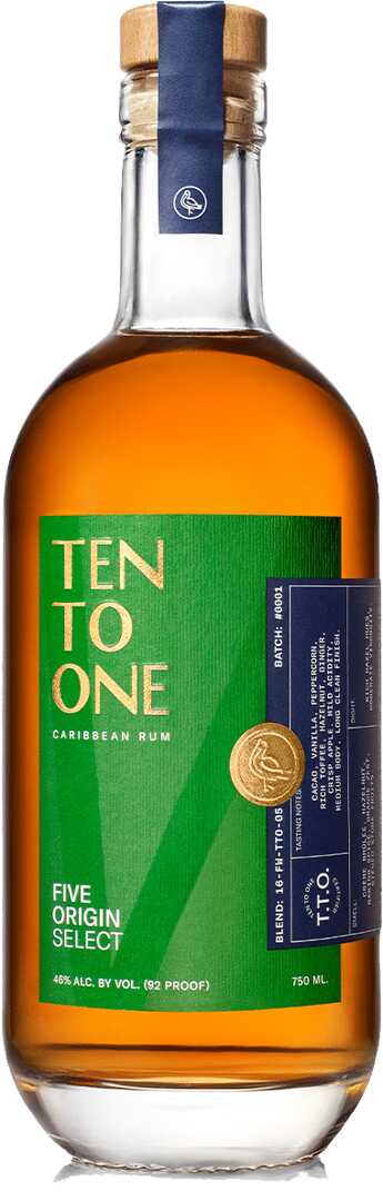 Ten To One – Five Origin Rum 750mL