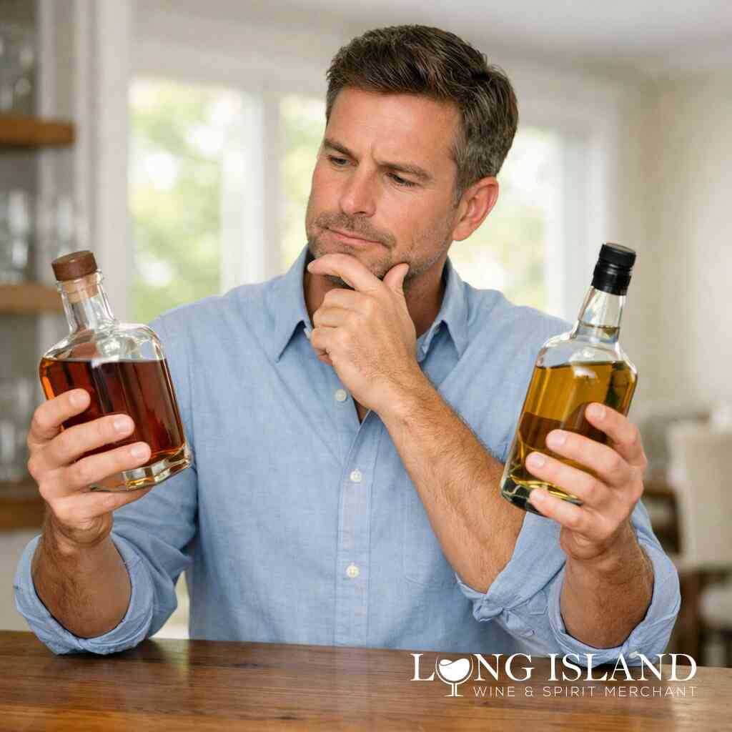 How to choose whiskey glassware and whiskey tasting pours for a flight at home in Commack or Huntington &mdash; Long Island Wi