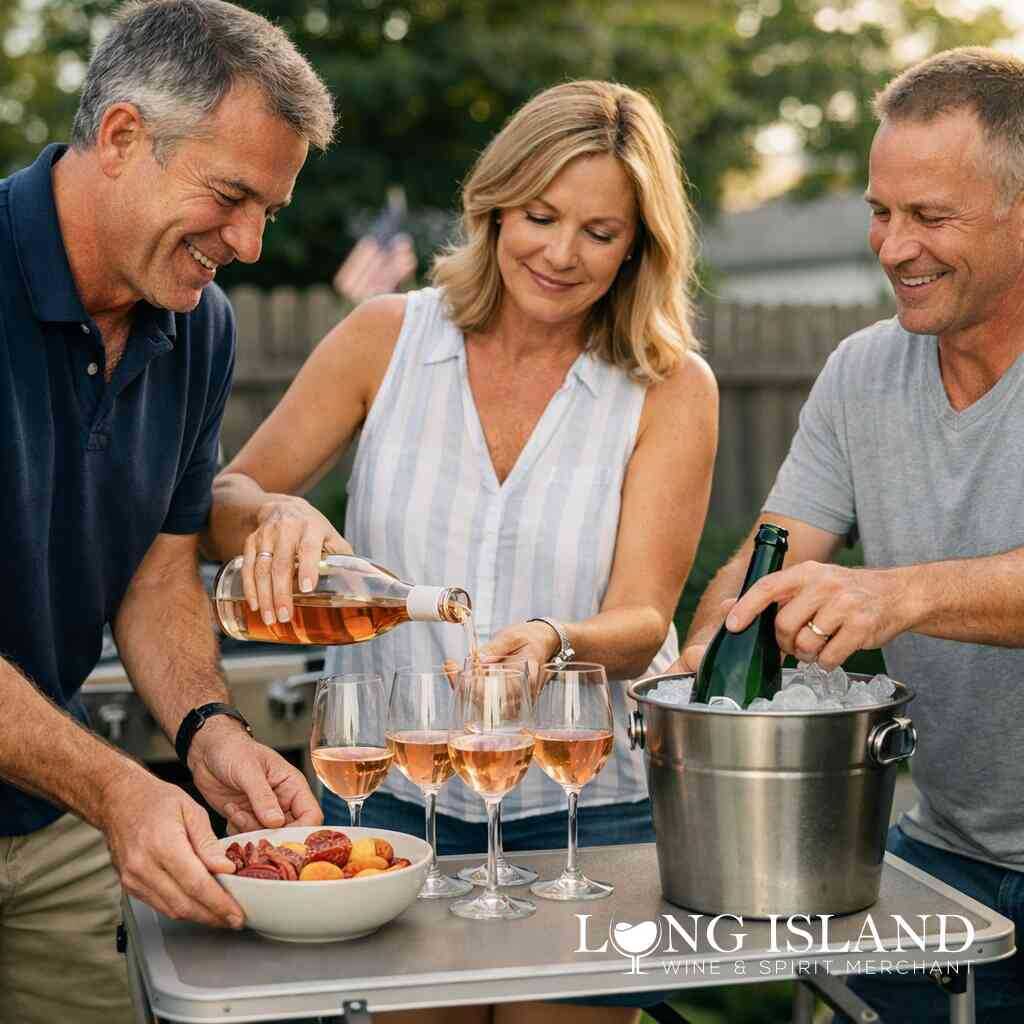 Why rosé works with grilled chicken, burgers, and summer salads better than most people expect — Long Island Wine & Spir