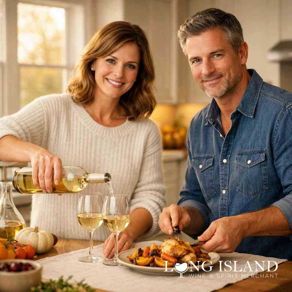 When sustainable wine from Long Island wine or New York wine pairs cleanly with seasonal food — Long Island Wine & Spiri