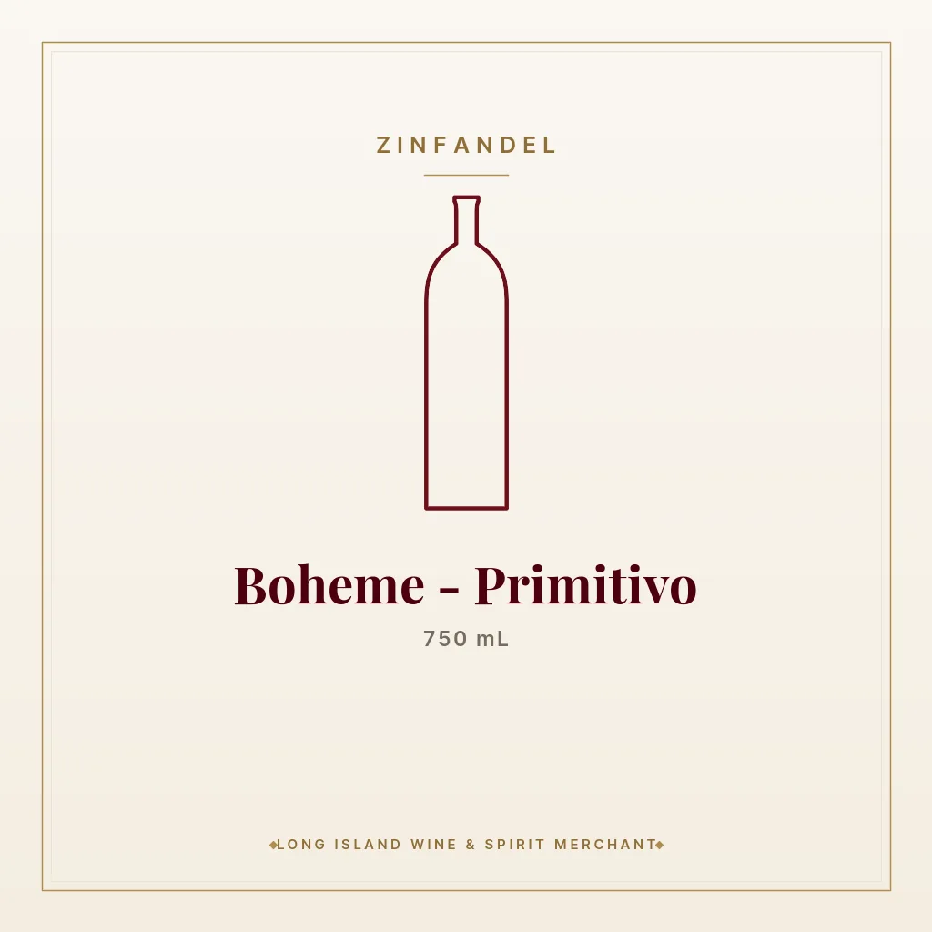 Boheme - Primitivo 750 mL - Zinfandel