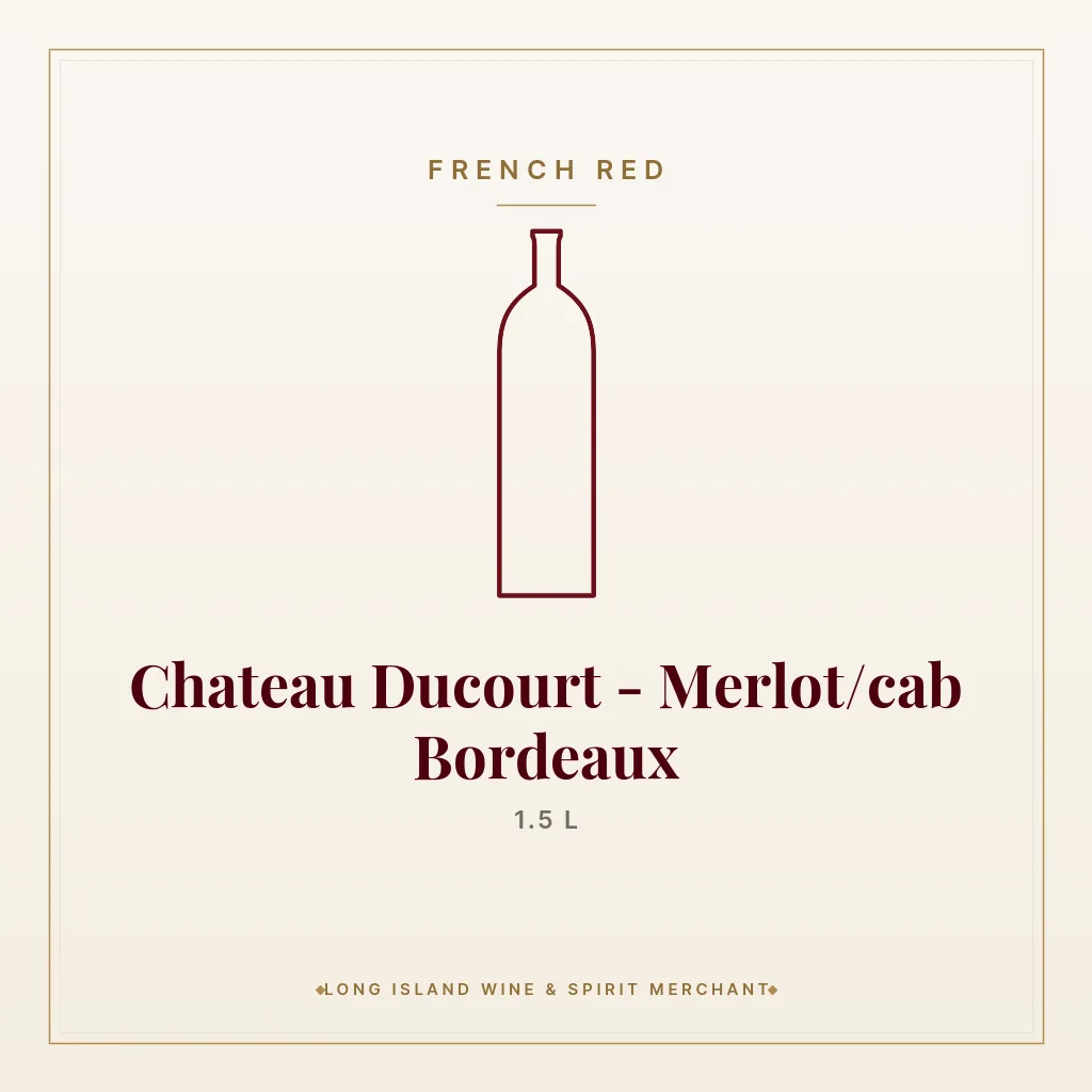 Chateau Ducourt - Merlot/cab Bordeaux 1.5 L - French Red