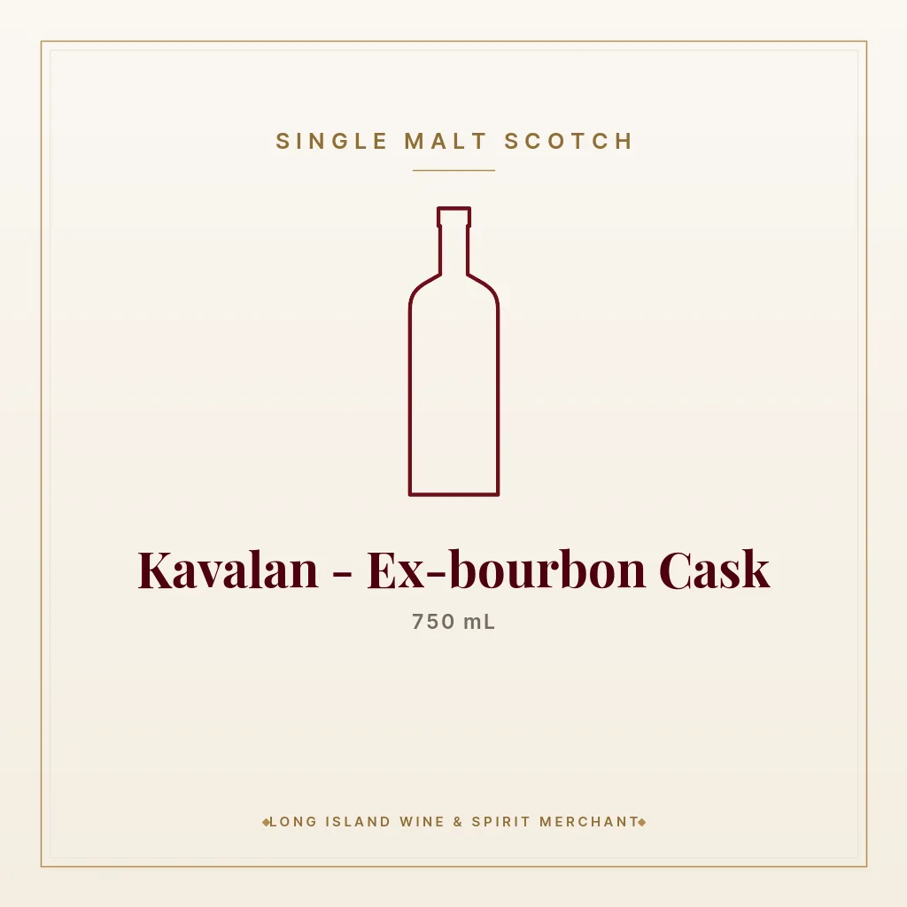 Kavalan - Ex-bourbon Cask 750 mL - Single Malt Scotch