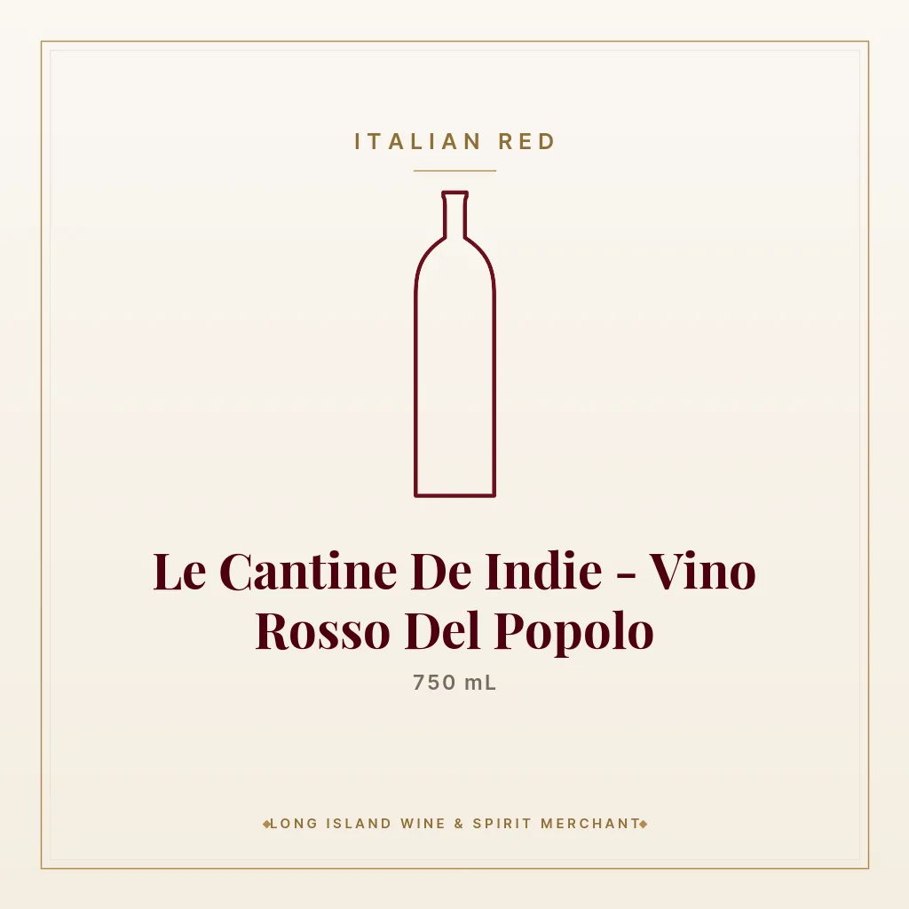 Le Cantine De Indie - Vino Rosso Del Popolo 750 mL - Italian Red