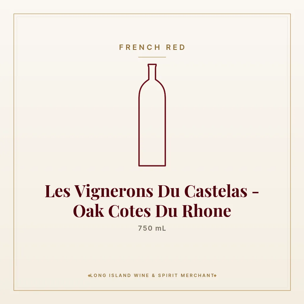 Les Vignerons Du Castelas - Oak Cotes Du Rhone 750 mL - French Red