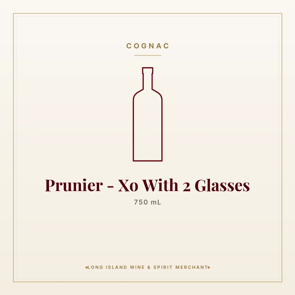 Prunier - Xo With 2 Glasses 750 mL - Cognac